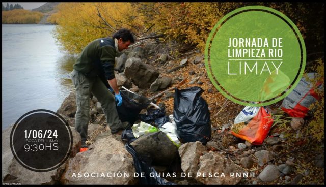 “Jornada de limpieza río 🅻🅸🅼🅰🆈”
De la misma manera que la @agppnnh viene organizando cada año (desde hace + de 20 años), demos una 🅼🅰🅽🅾 a nuestro querido Limay.  Nos encontramos  en “la boca del limay” a las 9:30 hs el Sabado 01 de junio para realizar una nueva 🅹🅾🆁🅽🅰🅳🅰 🅳🅴 🅻🅸🅼🅿🅸🅴🆉🅰 
Importante: por favor confirmar asistencia a (secretaria@guiaspatagonicos.com.ar)
Compartiremos  un almuerzo todos juntos una vez finalizada la jornada!!! Los esperamos!
Gracias por el apoyo
@bagualoficial 
@superclinbariloche 
@qualiaeyewear 
@aguasarribaespn 
@ruben_martin_flyfishing @rubenmartinflies 
@damonte_outfitters 
@parquenacionalnahuelhuapi
#rioslimpios #patagonia #flyfishing #bariloche #villalaangostura #dinahuapi 
Ph: @gonefishingpatagonia